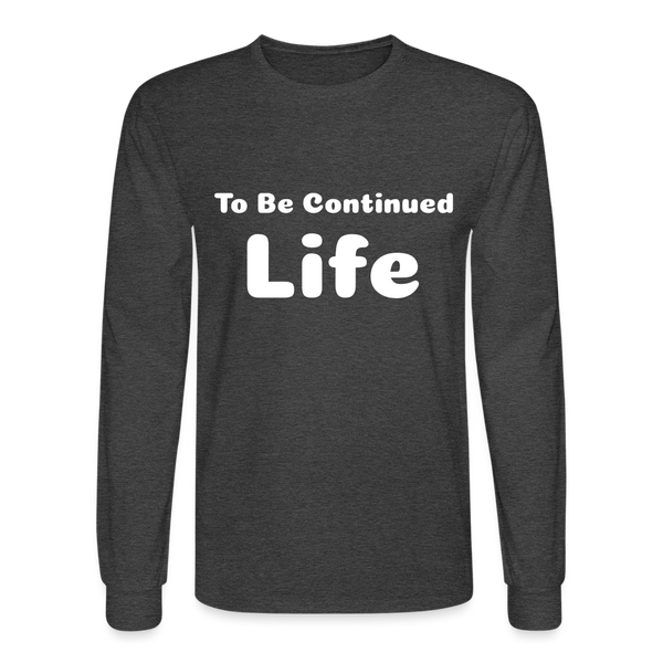 Men's Long Sleeve T-Shirt - heather black