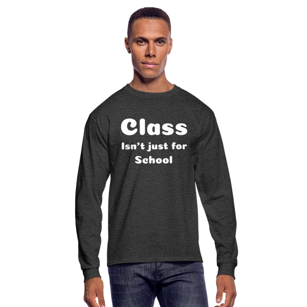 Men's Long Sleeve T-Shirt - heather black