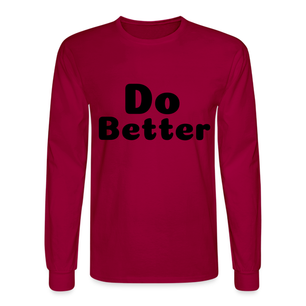 Men's Long Sleeve T-Shirt - dark red