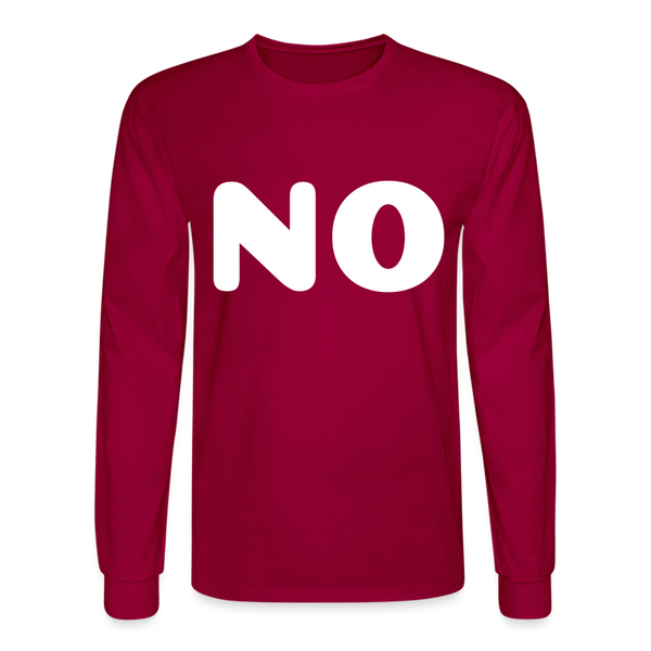 Men's Long Sleeve T-Shirt - dark red