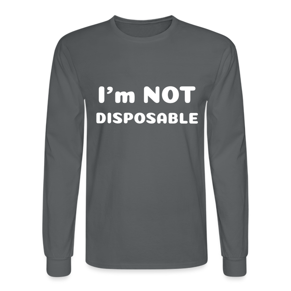 Men's Long Sleeve T-Shirt - charcoal