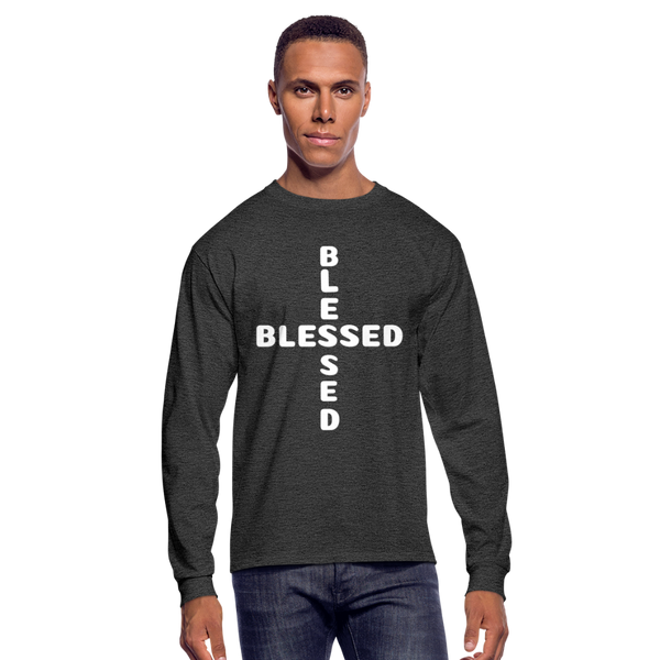 Men's Long Sleeve T-Shirt - heather black