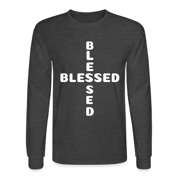 Men's Long Sleeve T-Shirt - heather black